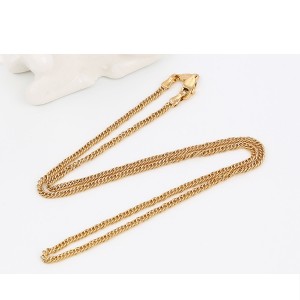 Klasiska pinuma ķēdīte ar zelta pārklājumu 14 karāti, garums 60 cm * 2,5mm